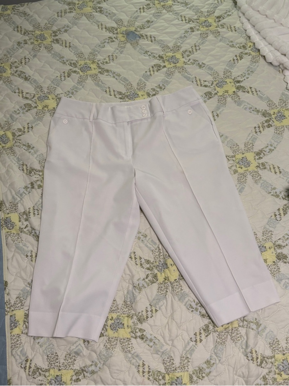 Cato White Cropped Dress Pants